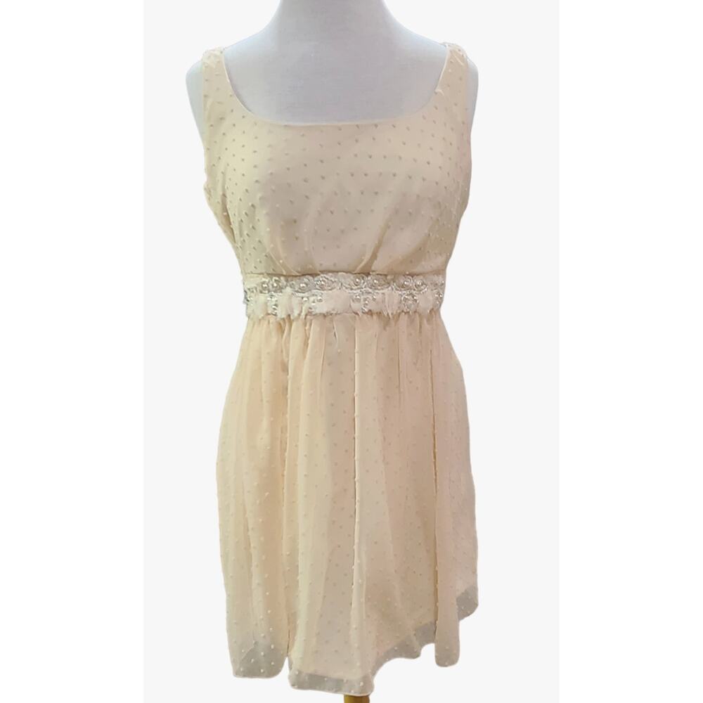 Jump girl blush pink/ cream tulle dot dress size 5/6